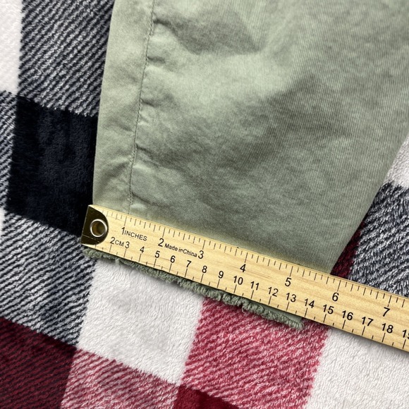 Frank & Eileen Pants Women 10 (32x25") Green Stretch Raw Hem Crop Wicklow Chino - Picture 8 of 11